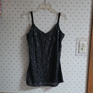 Vanity Black Sequin Sleeveless Camisole
